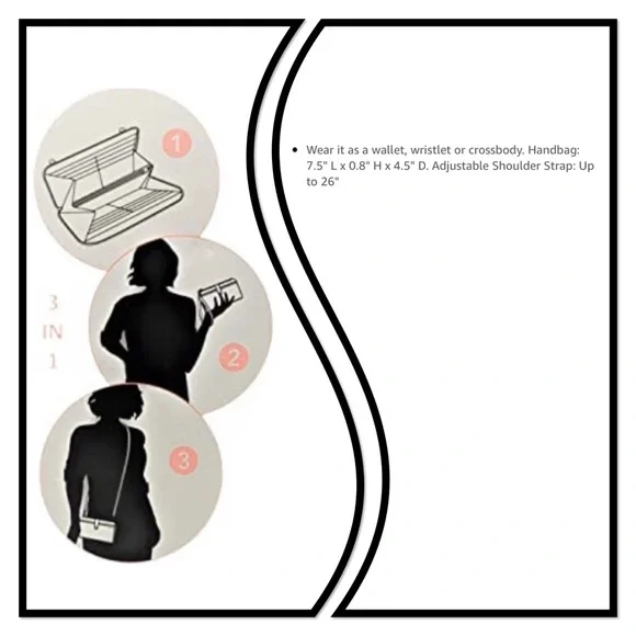 THE SAK 3 in 1 Phone Wallet/Wristlet/Crossbody Bag - Picture 4 of 10